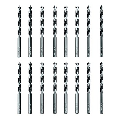 Sali 16PCS Brad Point tréborasett 1/4" Kolefnisstálviðarborasett fyrir harðvið, krossviður, kringlótt göt úr plasti í allar tegundir af viði Fullkomið fyrir DIY trésmíði Útskorið leturgröftur Boranir