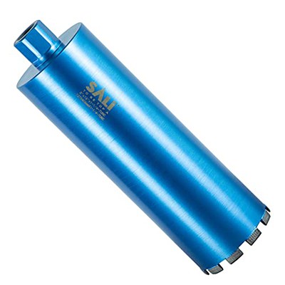 SALI blautur demantskjarnaborar 5"/127mm kjarnaborar í þvermál, 15"/380mm bordýpt Steinsteypukjarnabor, 1-1/4-7" þráður kjarnabiti Turbo Laser-soðið hluti fyrir herða steypu með Mánsverk, múrsteinn, blokk, múrverk, steinn